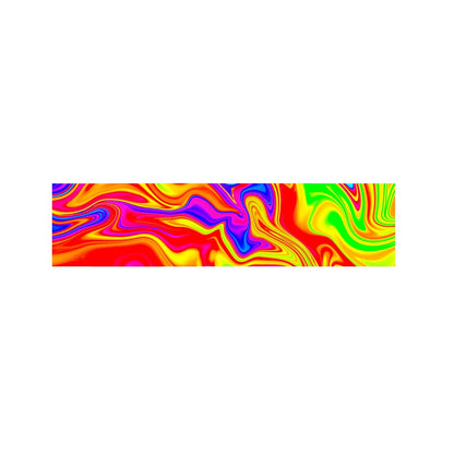 Abstract Colorful Liquid Trippy Print Bed Runner