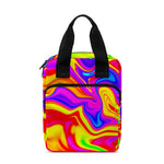 Abstract Colorful Liquid Trippy Print Bible Tote Bag