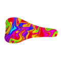 Abstract Colorful Liquid Trippy Print Bicycle Seat Cover