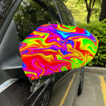 Abstract Colorful Liquid Trippy Print Car Side Mirror Covers