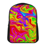 Abstract Colorful Liquid Trippy Print Casual Backpack