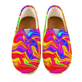 Abstract Colorful Liquid Trippy Print Casual Shoes