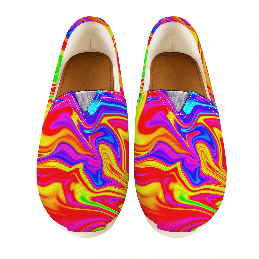 Abstract Colorful Liquid Trippy Print Casual Shoes