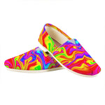 Abstract Colorful Liquid Trippy Print Casual Shoes