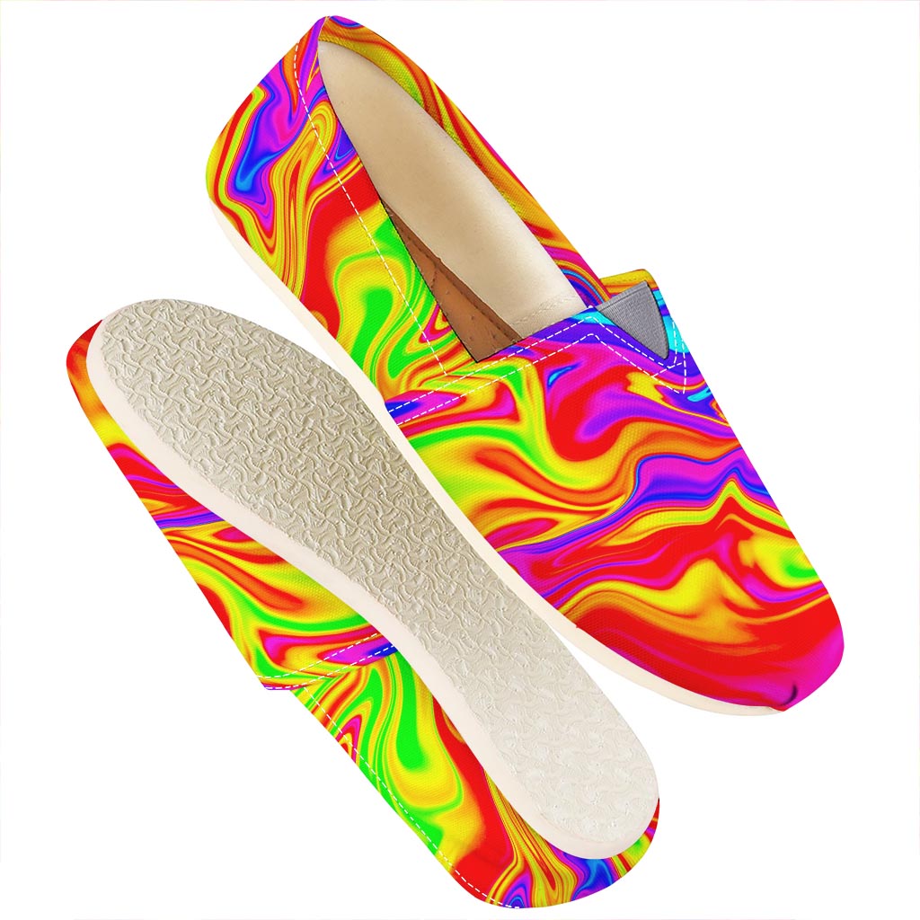 Abstract Colorful Liquid Trippy Print Casual Shoes