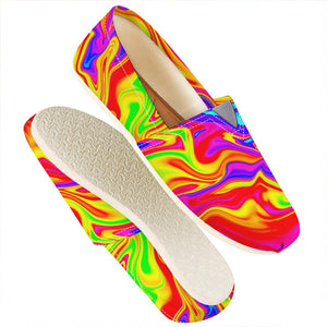 Abstract Colorful Liquid Trippy Print Casual Shoes