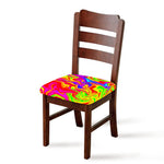 Abstract Colorful Liquid Trippy Print Chair Cushion Cover