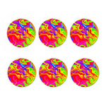 Abstract Colorful Liquid Trippy Print Coaster Set