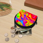 Abstract Colorful Liquid Trippy Print Coin Purse