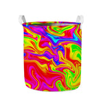 Abstract Colorful Liquid Trippy Print Collapsible Laundry Basket