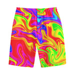Abstract Colorful Liquid Trippy Print Cotton Shorts