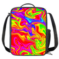 Abstract Colorful Liquid Trippy Print Crossbody Lunch Bag