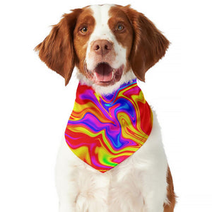 Abstract Colorful Liquid Trippy Print Dog Bandana