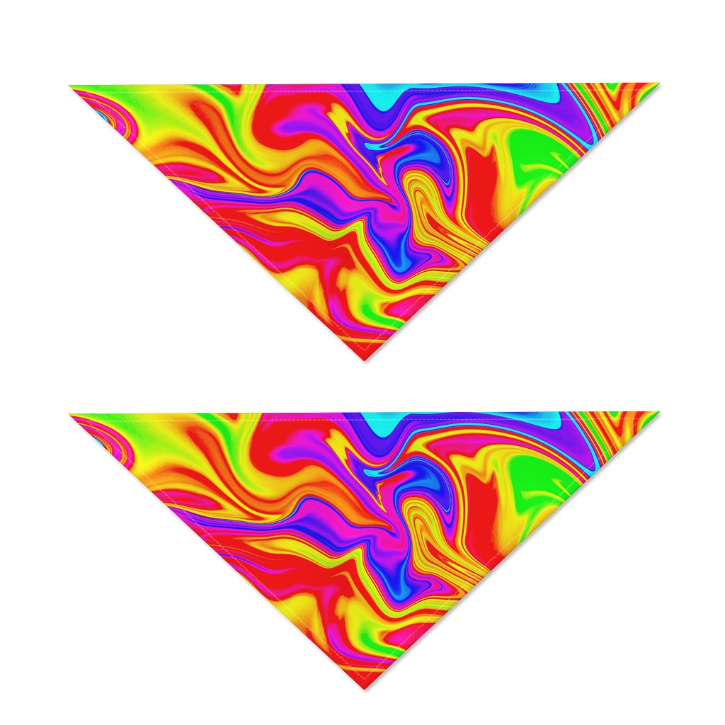 Abstract Colorful Liquid Trippy Print Dog Bandana