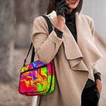 Abstract Colorful Liquid Trippy Print Double Strap Bible Bag