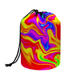 Abstract Colorful Liquid Trippy Print Drawstring Makeup Bag