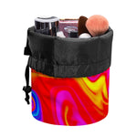 Abstract Colorful Liquid Trippy Print Drawstring Makeup Bag