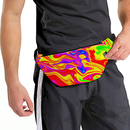 Abstract Colorful Liquid Trippy Print Fanny Pack
