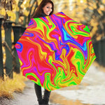 Abstract Colorful Liquid Trippy Print Foldable Umbrella