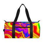 Abstract Colorful Liquid Trippy Print Gym Bag