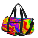 Abstract Colorful Liquid Trippy Print Gym Bag