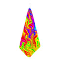 Abstract Colorful Liquid Trippy Print Hand Towel