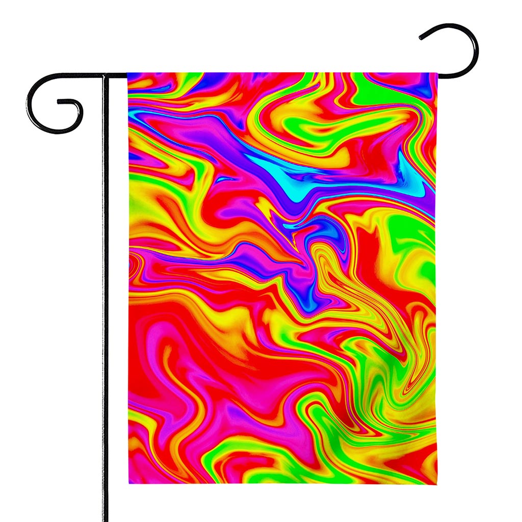 Abstract Colorful Liquid Trippy Print House Flag