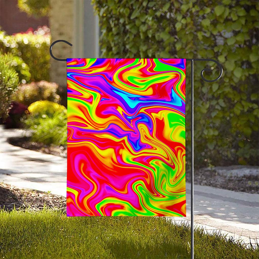 Abstract Colorful Liquid Trippy Print House Flag