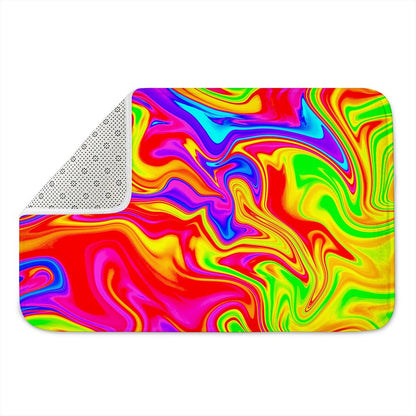 Abstract Colorful Liquid Trippy Print Indoor Door Mat