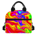 Abstract Colorful Liquid Trippy Print Insulated Lunch Bag