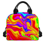 Abstract Colorful Liquid Trippy Print Insulated Lunch Bag