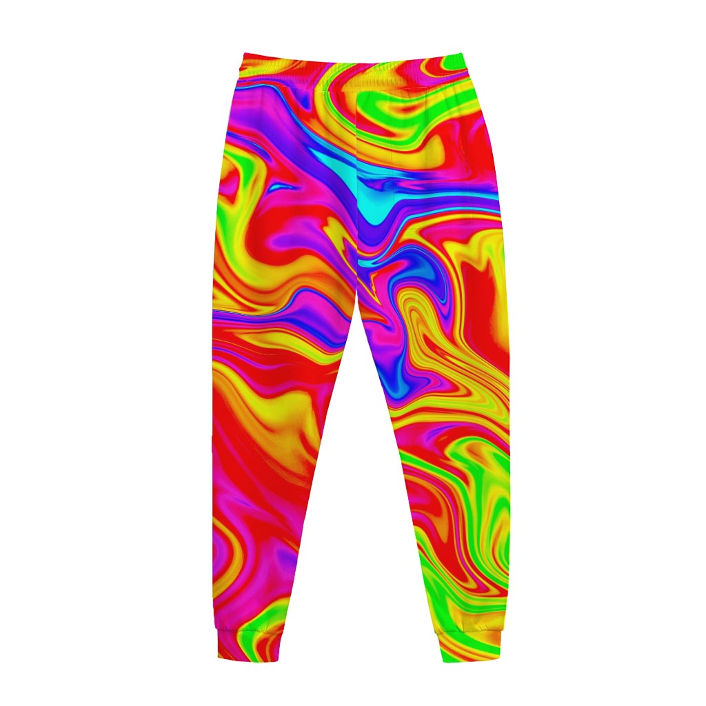 Abstract Colorful Liquid Trippy Print Jogger Pants