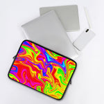 Abstract Colorful Liquid Trippy Print Laptop Sleeve
