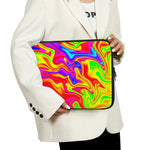 Abstract Colorful Liquid Trippy Print Laptop Sleeve