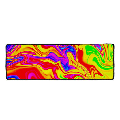Abstract Colorful Liquid Trippy Print Long Kitchen Mat