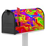 Abstract Colorful Liquid Trippy Print Mailbox Cover
