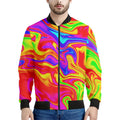 Abstract Colorful Liquid Trippy Print Men's Bomber Jacket