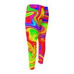 Abstract Colorful Liquid Trippy Print Men's Compression Pants