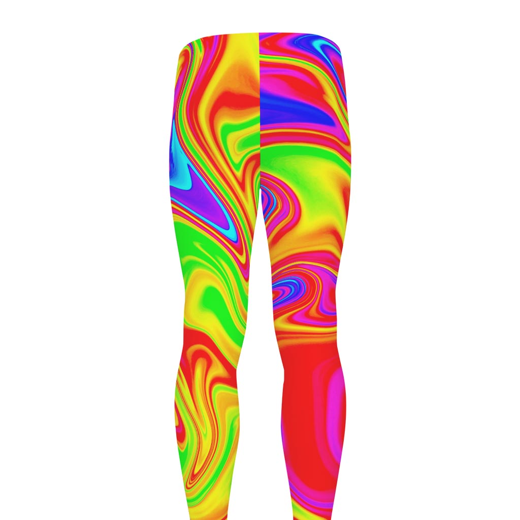 Abstract Colorful Liquid Trippy Print Men's leggings