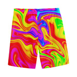 Abstract Colorful Liquid Trippy Print Men's Sports Shorts