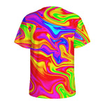 Abstract Colorful Liquid Trippy Print Men's Sports T-Shirt