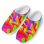 Abstract Colorful Liquid Trippy Print Mesh Casual Shoes