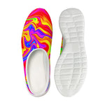 Abstract Colorful Liquid Trippy Print Mesh Casual Shoes
