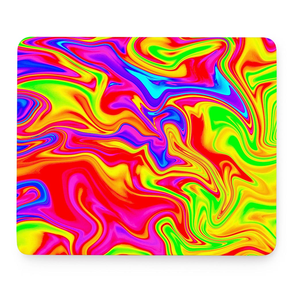 Abstract Colorful Liquid Trippy Print Mouse Pad