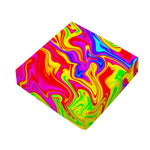 Abstract Colorful Liquid Trippy Print Outdoor Seat Cushion Cover