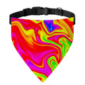 Abstract Colorful Liquid Trippy Print Over The Collar Dog Bandana