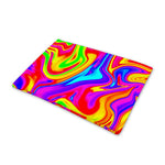 Abstract Colorful Liquid Trippy Print Pet Cooling Mat Cover