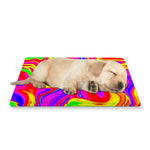 Abstract Colorful Liquid Trippy Print Pet Cooling Mat Cover