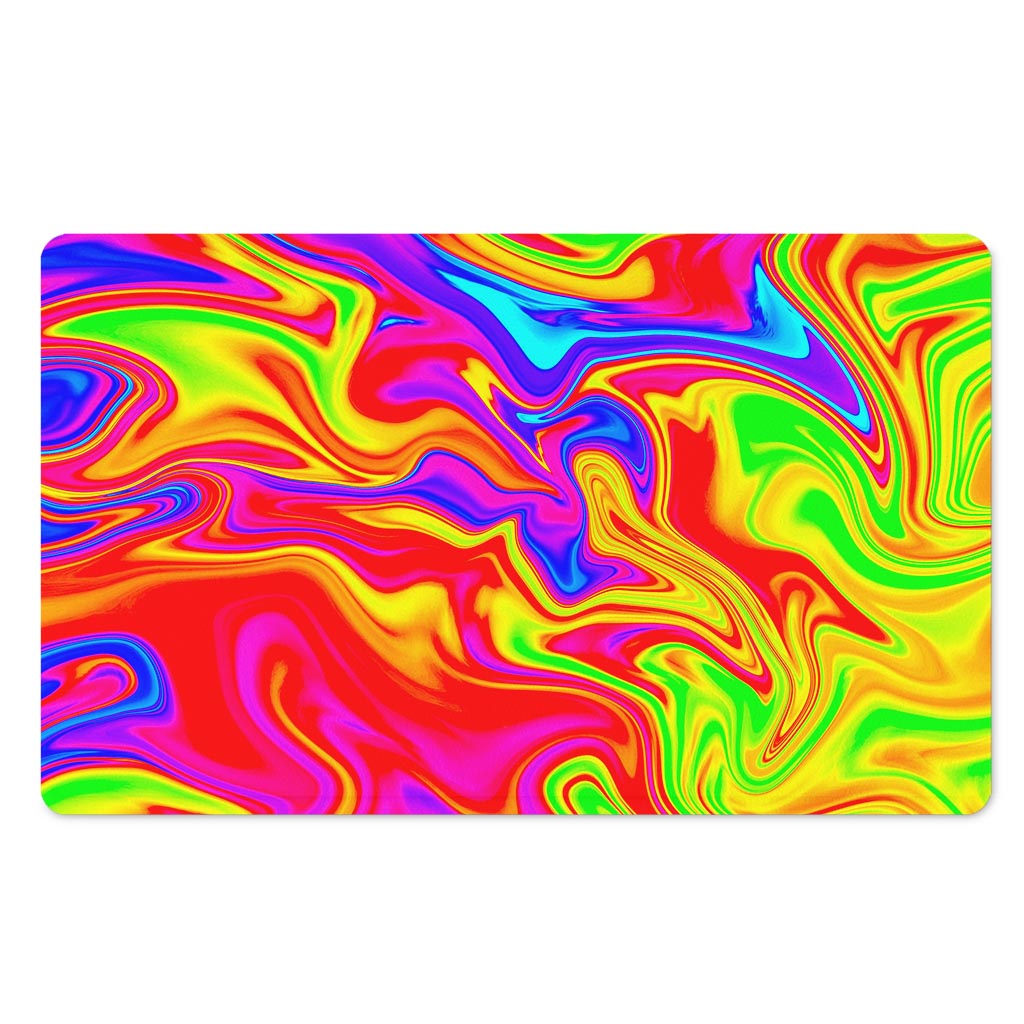 Abstract Colorful Liquid Trippy Print Polyester Doormat