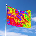 Abstract Colorful Liquid Trippy Print Polyester Flag